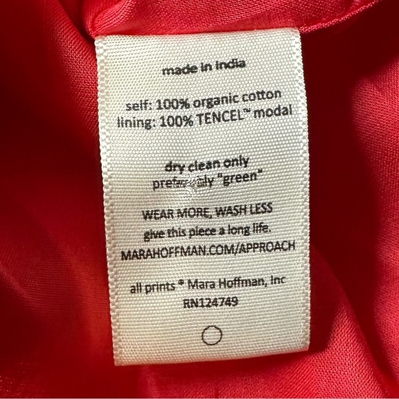 NWT Mara Hoffman Women's Annika Dress Red Size Medium - Picture 10 of 12